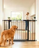 Cumbor 30-46" Baby Gate for Stairs, Auto Close Dog Gate for the House Black