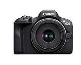 Canon EOS R100 Mirrorless Camera RF-S18-45mm F4.5-6.3 is STM & RF-S55-210mm F5-7.1 is STM Lens Kit, 24.1 Megapixel CMOS (APS-C) Sensor, 4K Video, RF Mount, Black