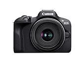 Canon EOS R100 Mirrorless Camera RF-S18-45mm F4.5-6.3 is STM & RF-S55-210mm F5-7.1 is STM Lens Kit, 24.1 Megapixel CMOS (APS-C) Sensor, 4K Video, RF Mount, Black