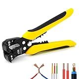 DOWELL Automatic Wire Stripper 10-24 AWG, 3-in-1 Multifunctional Tool for Stripping, Cutting & Crimping, Heavy-Duty Durable Electrical Tool for Professionals & DIY
