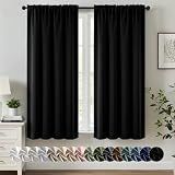 MIULEE Halloween Black Blackout Curtains for Bedroom Room 40"x63" 2 Panels