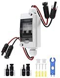 DIHOOL Solar Panel Disconnect Switch, Non Polarized DC Circuit Breaker, 30 Amp, 2 Pole, 12V-400V, AC Disconnect Box Outdoor, Battery Cutoff Isolator