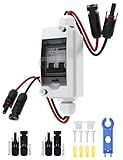 DIHOOL Solar Panel Disconnect Switch, Non Polarized DC Circuit Breaker, 30 Amp, 2 Pole, 12V-400V, AC Disconnect Box Outdoor, Battery Cutoff Isolator