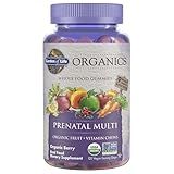 Garden of Life Organics Prenatal Gummies Multivitamin with Vitamin D3, B6, B12, C & Folate for Healthy Fetal Development – Organic, Non-GMO, Gluten-Free, Vegan, Berry Flavor, 30 Day Supply