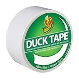 Duck Brand 1265015 Color Duct Tape, White, 1.88 Inches x 20 Yards, Single Roll