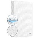 Criblike 38’’x24’’ Mini Crib Mattress, Dual-Sided Waterproof Breathable Hypoallergenic, Premium Memory Foam & High Density Foam, Portable Travel Crib Mattress, Fits Mini and Portable Cribs, White
