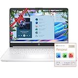 HP Ultra Slim Laptop for Students and Business | 1 Year Office 365 | 1.1TB Storage (1TB Cloud and 64GB Hard Drive) | Intel Quad-Core, 8GB RAM | Windows 11 Home w/o Earbuds