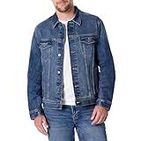 Amazon Essentials Men's Regular-Fit Low Stretch Denim Jacket, Stone Medium Wash, X-Large