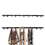 HDYEGY 2Pcs Wall Mounted 5 Spot Bridle Rack - Rounded Tack Rack for Hanging Horse Bridles, Halters, Reins