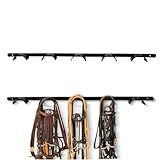 HDYEGY 2Pcs Wall Mounted 5 Spot Bridle Rack - Rounded Tack Rack for Hanging Horse Bridles, Halters, Reins