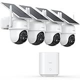 aosu Security Cameras Outdoor Wireless, 4 Cam-Kit, No Subscription Required, Solar-Powered, Home Security Cameras System with 360° Pan & Tilt, Auto Tracking, 2K Color Night Vision, Easy Setup