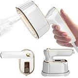 Travel Steamer Iron for Clothes Mini - Portable Ironing Machine Travel Small Size Portable Steamer Travel College Dorm Home Essentials (White)