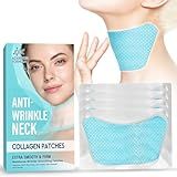 Pasobass Neck Wrinkle Patches, Anti-Wrinkle Tape for Neck Firming & Tightening, Overnight Collagen Silicone Pads to Smooth Fines and Expression Lines, Moisturizing & Nourishing Face Lift Tape, 5 Pcs