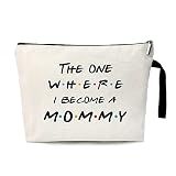 The One Where I Become a Mommy Funny New Mommy Cosmetic Bag, for Travel Toiletry Zipper Storage Pouch Makeup Bag, Baby Shower Presents, Congratulations Gifts for First Time Mom, Pregnancy Gifts