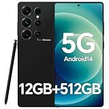 K25 Unlocked Cell Phone with Built-in Pen, Android 14 Smartphone, 12GB+512GB (Expandable to 1TB), 5000mAh Battery, 6.9" HD+ OLED Display, 5G Unlocked Android Phones, Dual SIM/GPS/WiFi