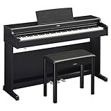 Yamaha YDP165 Console Digital Piano with Weighted 88-Key Graded Hammer 3 Action, CFX Concert Grand Piano Sound, Includes Bench (Black)
