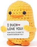 MBL Valentines Day for Him Her - Funny Valentine's Valentine Galentines Day for Women Men Girlfriend Boyfriend, Romantic Anniversary Crochet Duck, Gifts for Wife Husband Birthday Wedding Engagement