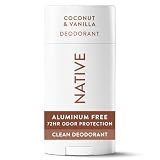 Native Deodorant Contains Naturally Derived Ingredients, 72 Hour Odor Control, Deodorant for Women and Men, Aluminum Free, Coconut & Vanilla 2.65oz