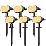 NYMPHY Solar Lights Outdoor Waterproof - 6 Pack (Warm White)