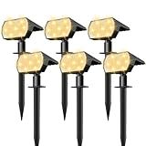 NYMPHY Solar Lights Outdoor Waterproof - 6 Pack (Warm White)