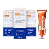 Acne Free Terminator 10 Acne Spot Treatment With Benzoyl Peroxide 10% Maximum Strength Acne Cream Treatment, 1 Ounce, Pack of 3