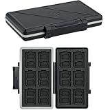 36 Slots Memory Card Case Water-Resistant Anti-Shock Memory Card Wallet for 24 Micro SD SDXC SDHC TF Cards and 12 SD SDXC SDHC Cards