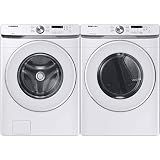 Samsung WF45T6000WPR White Front Load Laundry Package