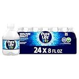 Pure Life Purified Water Bottles, 24 Pack - Still Bottled Water Enhanced with Minerals for a Crisp Taste, Plastic Bottles - 8 Fl Oz