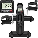 TABEKE Under Desk Bike Pedal Exerciser - Mini Exercise Bike for Arm/Leg Exercise, Pedal Exerciser for Seniors with LCD Display 26116 (Black)