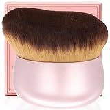 Extra Large Body Makeup Brush For Self Tanner, Leg Makeup &Bronzer Blend,75 mm Wide-headed Kabuki Brush Provides More Even &Pretty Application, Oval Face&Back Makeup Brush, Wet&Dry Use- Pink Rose Gold