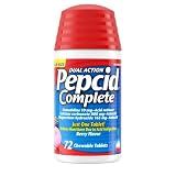 Pepcid Complete Acid Reducer + Antacid Chews, 10mg Famotidine Berry, 72 Ct