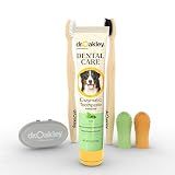 Dr. Oakley Dental Toothbrush Kit for Dogs & Cats - Finger Brush for Small Pets and Soft Brushes for Large or Older Natural and Safe Mint Flavor