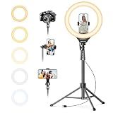 UBeesize 12" LED Ring Light with 62" Tripod Stand, Phone Holder & Remote