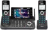 AT&T 2-Handset DECT 6.0 Cordless Home and Business Phone with Answering Machine, 5" Color Display, One-Touch Shortcut, Conference, Intercom, Smart Call Blocker, Bluetooth Connect to Cell: DLP73290