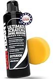 Carfidant Black Scratch and Swirl Remover - Car Paint Scratch Repair & Polishing Compound Kit with Buffer Pad - Restores Gloss & Removes Swirls, Oxidation & Light Scratches - 8.4 fl oz