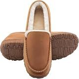 shoeslocker Mens Slippers Warm House Slippers for Men Indoor Outdoor Beige Size 11