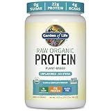 Garden of Life Raw Organic Protein Powder, Vegan, Unflavored, 20 Servings