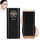 2PCS Long-Lasting Concealer Foundation Stick, Full Coverage Foundation Stick, 2-in-1 Contouring foundation with Brush, Cover Blemishes for All Skin Types (02#Natural)