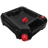 Performance Tool W4076 10-Quart Oil Drain Container, Deep Drain Well, Integrated Handle, Sealing Rubber Gaskets, Black