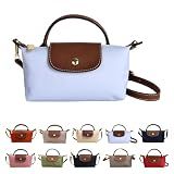 Mini Crossbody Bag for Women - Adjustable Strap Shoulder Purse, Small Spacious Tote with Zipper Pockets for Phone Wallet Keys 7.5in Baby Blue
