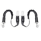 Dog Seat Belt 2Pcs, Retractable Pet Car Harness, Adjustable Dog SeatBelts for Vehicle, Nylon Pet Safety with Elastic Bungee (Black)