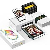 Liene M100 4x6'' Photo Printer, Phone Printer 100 Sheets & 3 Cartridges, Full-Color Photo, Portable Instant Photo Printer for iPhone Android, Thermal Dye Sublimation, Wi-Fi Picture Printer 100 Papers