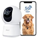 ARENTI 5G Indoor Security Camera, 4MP Pet Camera with Speaker for Dog/Cat, Baby Monitor with Phone App, Dual-Band WiFi, Auto Tracking, Super Night Vision, 2-Way Talk, Cloud & SD Card Storage(P2Q)