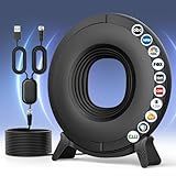 2025 TV Antenna Indoor for Local Channels, Antenna for Smart TV 360° Reception,Digital Antenna for Long Range Reception and All Smart/Old TVs, Supports 4K 1080P HD VHF UHF