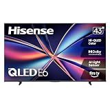 Hisense 43" E6 Cinema Series Hi-QLED 4K UHD Smart Fire TV (43E6QF) - AI Light Sensor, Dolby Vision · Atmos, Voice Remote with Alexa, Motion Rate 120, HDR 10+ Adaptive, Game Mode Plus