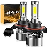WISONDAP 𝖧𝟣𝟥/𝟫𝟢𝟢𝟪 Bulbs 6500K Cool White 60000LM 900% Brighter, Plug and Play IP68 Waterproof Off-Road Lights, Pack of 2