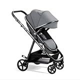 Mompush Baby Stroller, Convertible 2-in-1 with Bassinet Option, Infant Car Seat Compatible, Includes Adapter - Sturdy Full-Size Infant Stroller for Family Adventures
