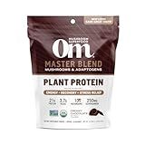 OM MUSHROOM SUPERFOOD Master Blend Creamy Chocolate Protein Powder, 16 Servings, Plant-Based with 10 Mushroom Complex for Recovery & Energy, GLP-1 Support