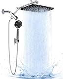 Veken 11.8" High Pressure Shower Head with Handheld, Metal Core Fittings