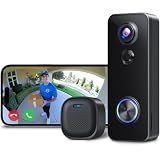 XTU 2K Video Doorbell Camera, Head-to-Toe View, Battery Powered Alexa